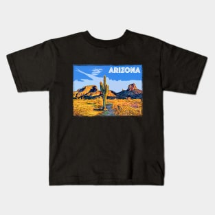 Arizona Desert - Saddle Mountain - The American West Kids T-Shirt